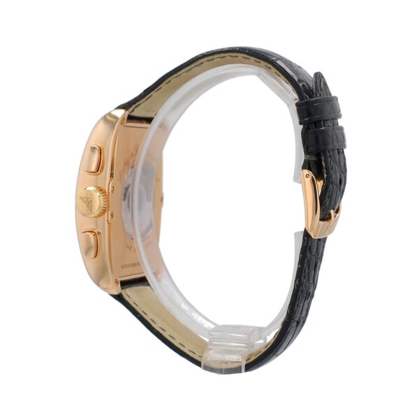 Dubery & Schaldenbrand Aerochrono Cream Dial 18K Yellow Gold Bezel Leather Band - Picture 9 of 14